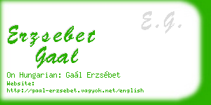 erzsebet gaal business card